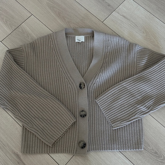 H&M Beige Ribbed Cardigan - Picture 6 of 7